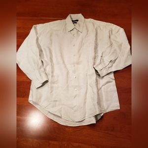 Metropolitan View (Bloomies) Men's Linen Shirt,  Size XL, Aqua